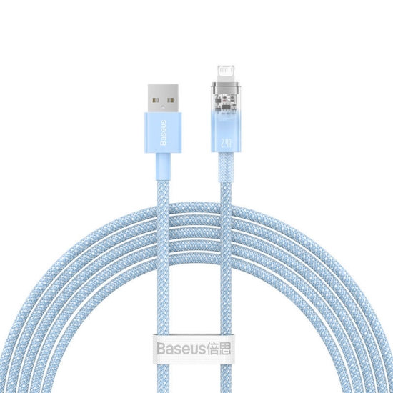 Kabel szybko ładujący Baseus USB-A do Lightning  Explorer Series 2m, 2.4A (niebieski)