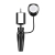 Uchwyt na telefon/statyw APEXEL APL-JJ21FL z lampą LED (czarny)