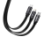 Kabel USB-C Baseus Traction 3w1 USB-C / Lightning / Micro 100W 1.7m (czarny)