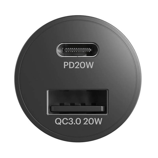 Ładowarka samochodowa Cygnett USB,  USB-C 20W (czarna)