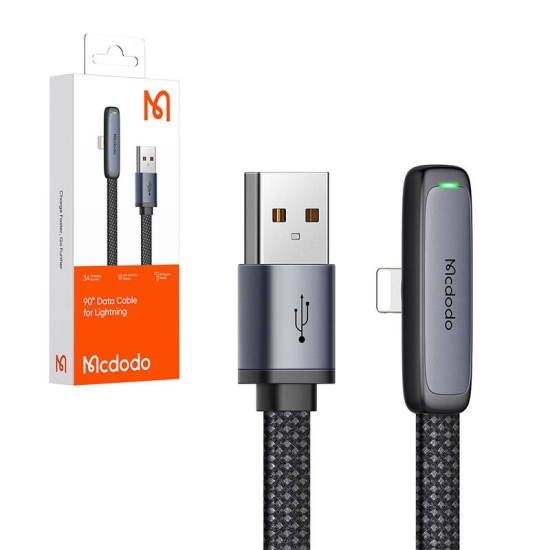 Kabel kątowy USB do lightning Mcdodo CA-2790, 1.2m (czarny)