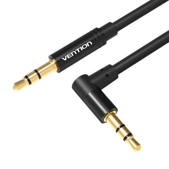 Kabel kątowy mini jack 3,5mm AUX Vention BAKBD-T 0.5m (czarny)