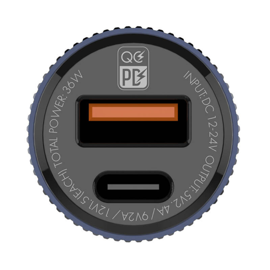 Ładowarka samochodowa LDNIO C510Q USB, USB-C + kabel MicroUSB