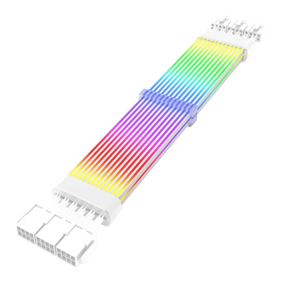 Przewód do zasilania karty graficznej Darkflash LG03, ARGB, 8 PIN*3 (biały)