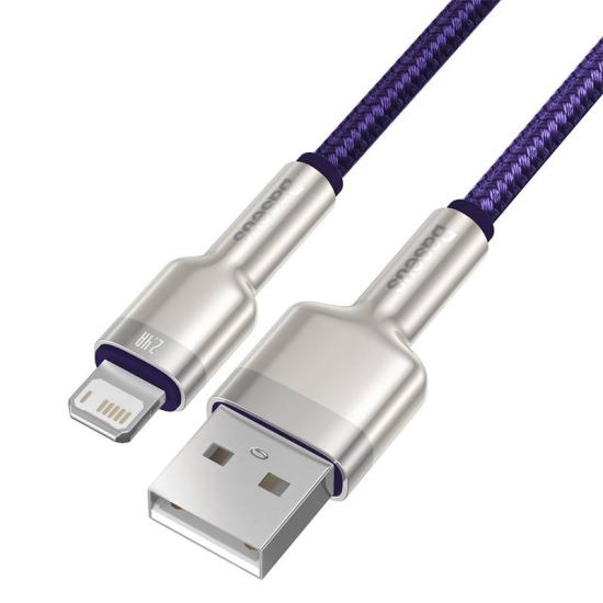 Kabel USB do Lightning Baseus Cafule, 2.4A, 1m (fioletowy)