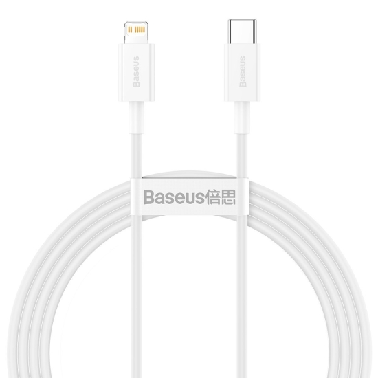 Kabel USB-C do Lightning Baseus Superior Series, 20W, PD, 1.5m (biały)