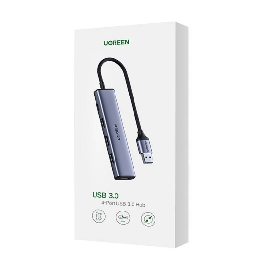 Hub UGREEN 5w1 Adapter, USB do 4x USB 3.0  CM473-20805 (szary)