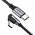 Kabel USB-C do USB-C, kątowy UGREEN  US255 QC 3.0 PD 3A 60W 1m (czarny)