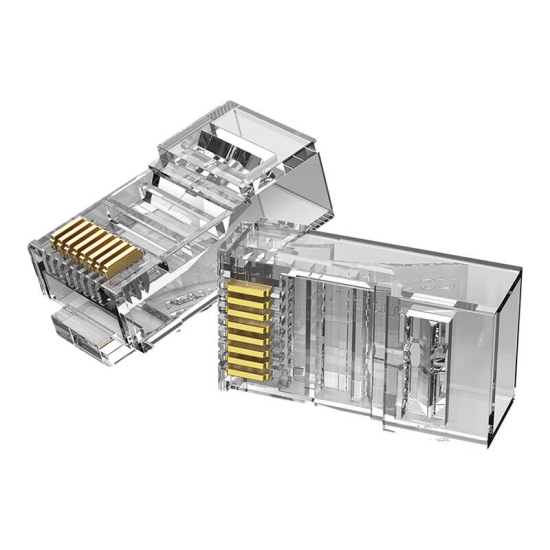 Wtyczka modułowa RJ45 CAT6 UTP Vention IDDR0-100 przezroczysta 100 szt.