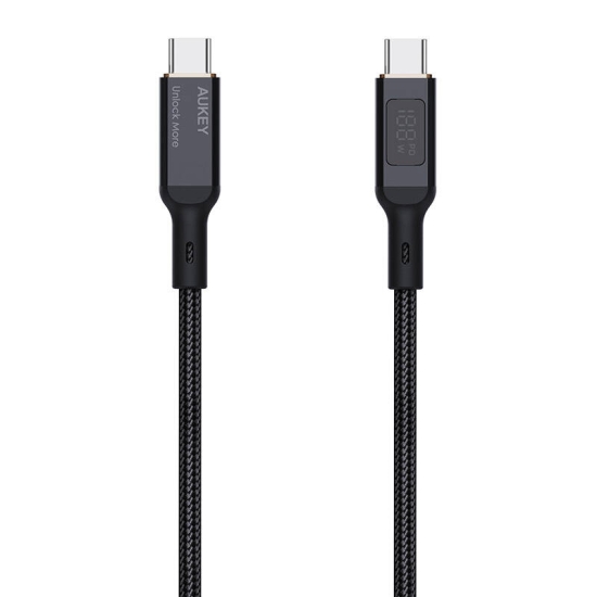 Kabel USB-C do USB-C Aukey CB-MCC102, 100W, 1.8m (czarny)