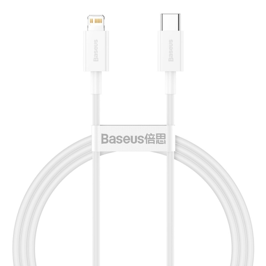 Kabel USB-C do Lightning Baseus Superior Series, 20W, PD, 1m (biały)