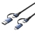 Kabel 4w1 USB 2.0 Vention CTLLH 1m (czarny)