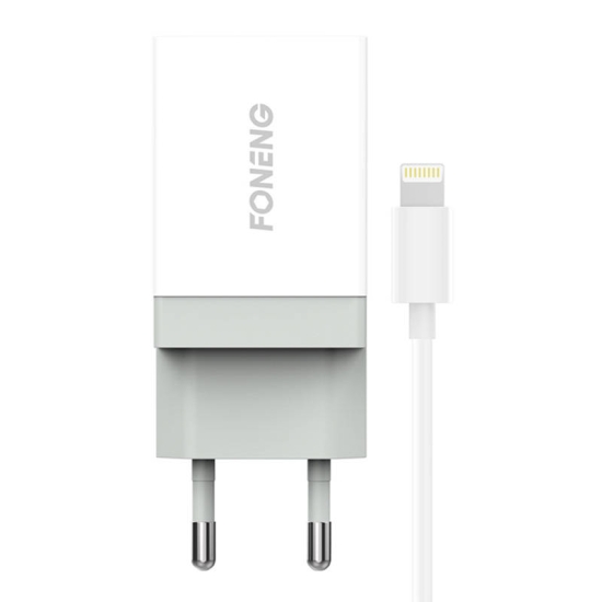 Ładowarka sieciowa Foneng K210, 1xUSB + Kabel USB Lightning