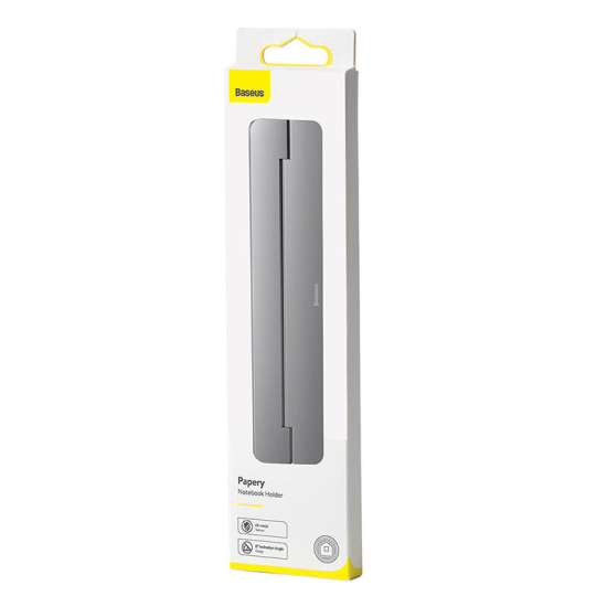 Samoprzylepna aluminiowa podstawka Baseus Papery pod laptopa (szara)