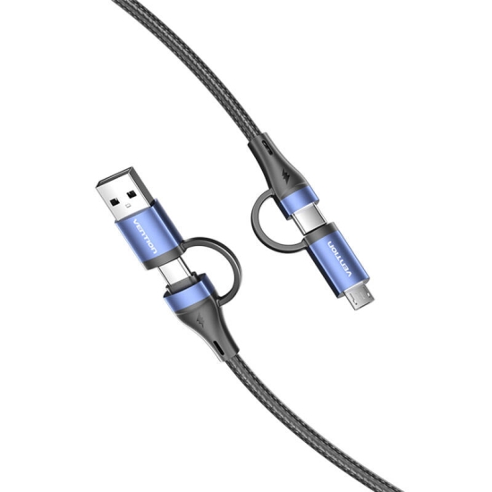 Kabel 4w1 USB 2.0 Vention CTLLH 1m (czarny)