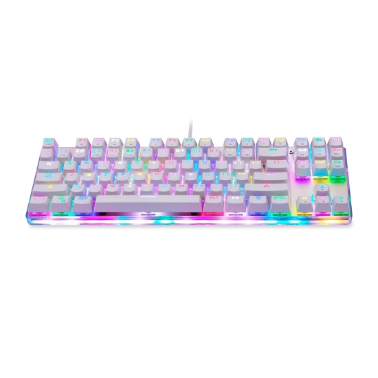 Klawiatura mechaniczna gamingowa Motospeed K87S RGB (biała)