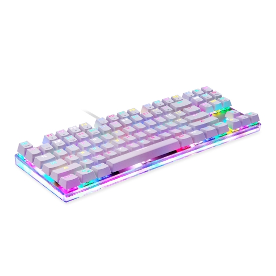 Klawiatura mechaniczna gamingowa Motospeed K87S RGB (biała)