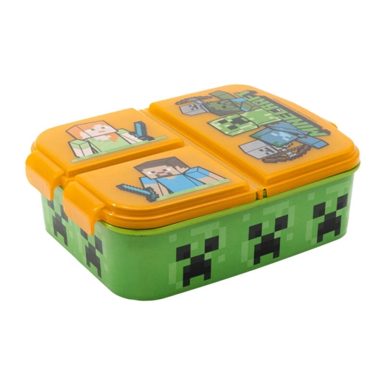 Śniadaniówka / Lunchbox STOR 40420 3 komorowa Minecraft (pomarańczowo-zielona)