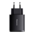 Ładowarka sieciowa Baseus Compact Quick Charger, 2xUSB, USB-C, PD, 3A, 30W (czarna)