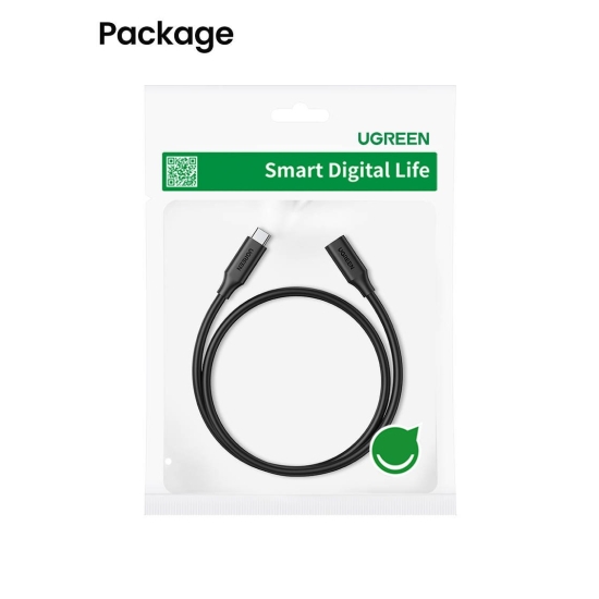 Przedłużający kabel USB-C 3.1 Gen2 UGREEN, 4K, 100W, 1m  US353 (czarny)