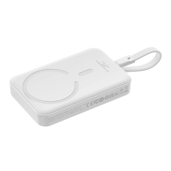 Powerbank magnetyczny Baseus Magnetic Mini 10000mAh, USB-C 30W MagSafe (biały)