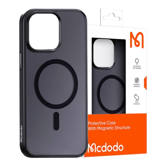 Etui McDodo Magnetic do iPhone 15 Pro (czarny)