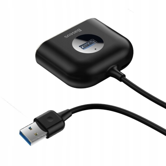 Adapter USB 4w1 Baseus Square Round, HUB USB 3.0 do 1x USB 3.0 + 3x USB 2.0