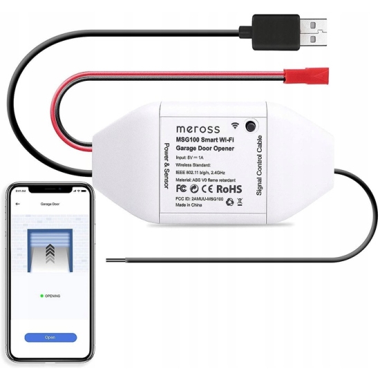 Inteligentny przełącznik drzwi garażowych Meross MSG100HK (HomeKit)