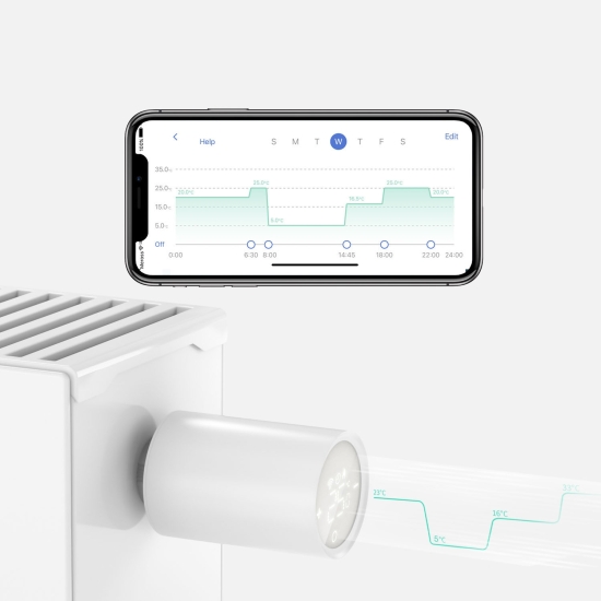 Inteligentna głowica termostatyczna WiFi Meross MTS150HHK (HomeKit) (zestaw