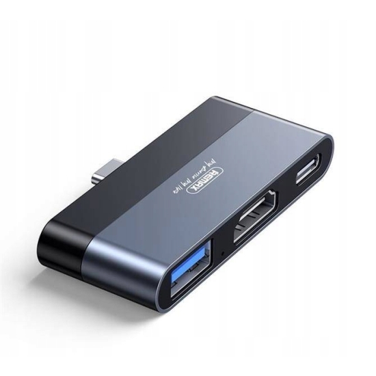 Stacja dokująca Remax, RP-U15, USB, HDMI, USB-C (czarna)