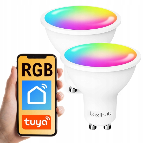 Inteligentna żarówka LED Laxihub LAGU10S Wifi Bluetooth TUYA (2 szt.)