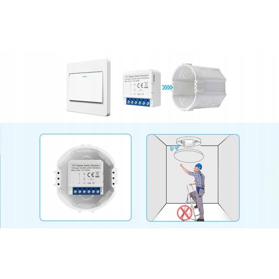 Inteligentny przełącznik dopuszkowy ZigBee Avatto LZWSM16-W3 Bez Neutralneg