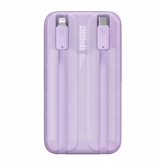 Powerbank Baseus Comet z kablem USB do USB-C, 10000mAh, 22.5W (fioletowy)