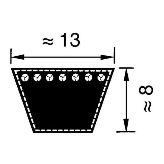 Pas klinowy Optibelt, A34 1/2