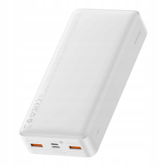 Powerbank 20000 mAh Baseus Bipow 2xUSB, USB-C 20W (biały)