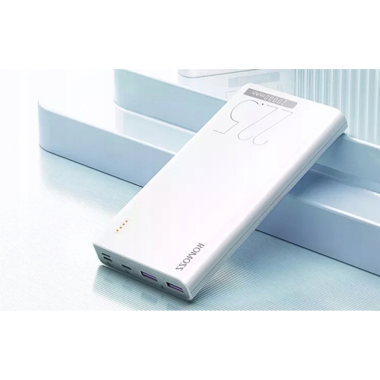 Powerbank 20000 mAh 22.5W Romoss SENSE6F (biały) USB-C Lightning micro USB